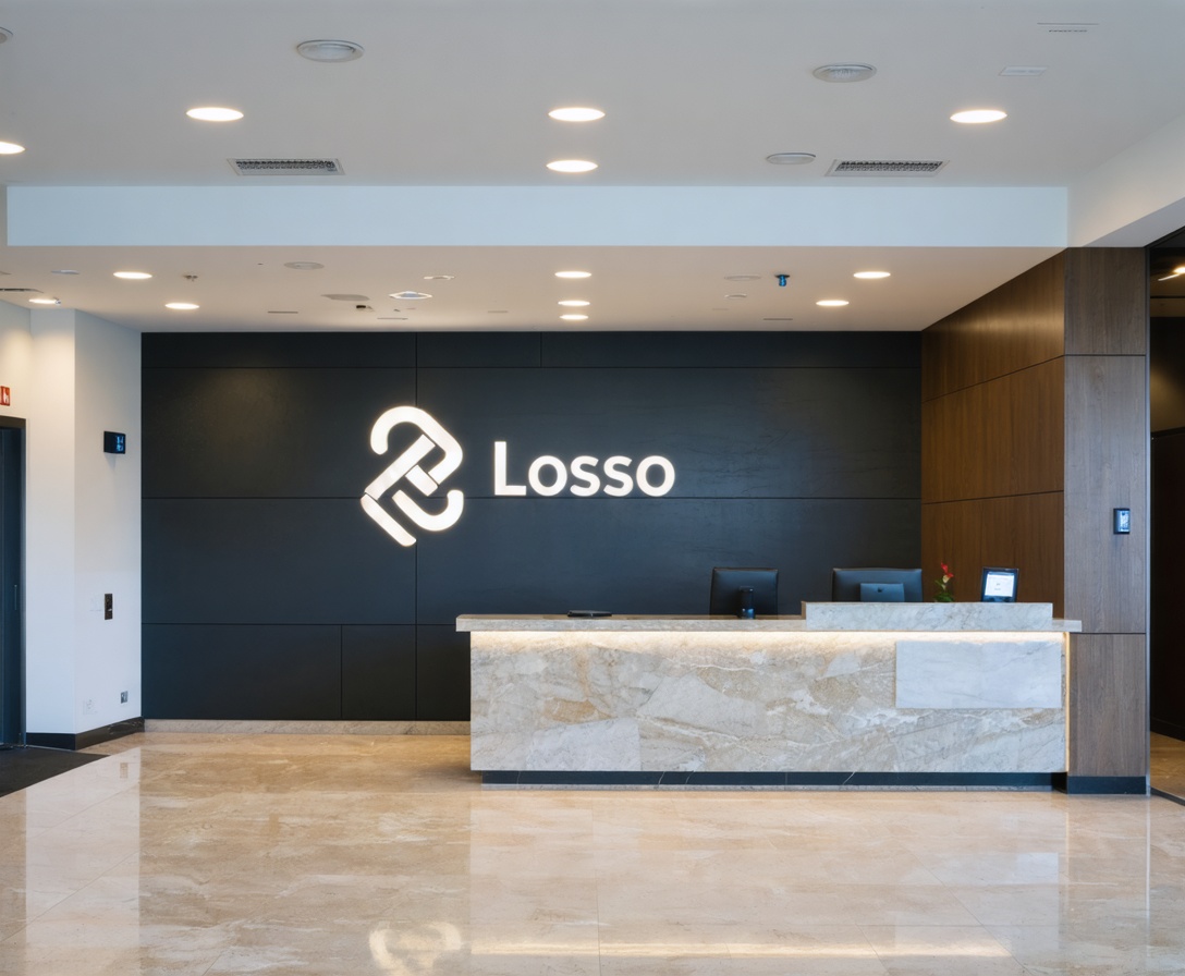 Modern tech company reception in Hyderabad